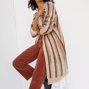 Anthropologie Striped Kimono Sweater with metallic details